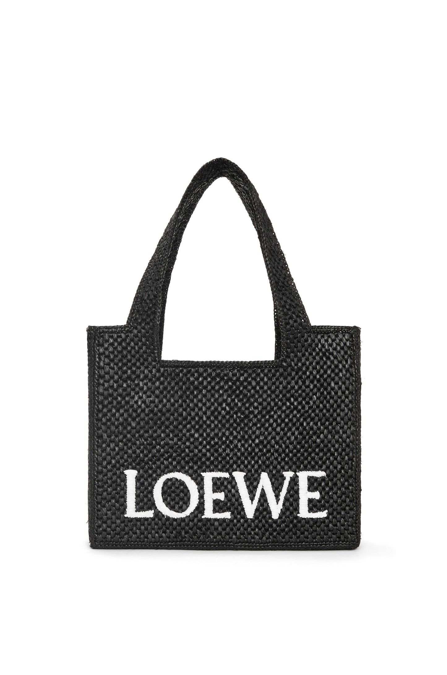 Medium LOEWE Font Tote in raffia