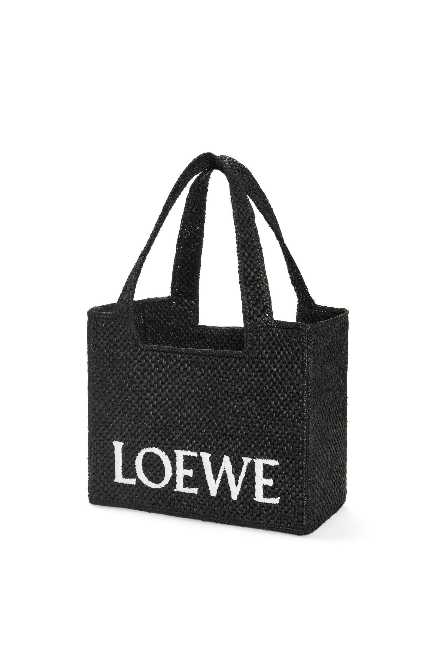 Medium LOEWE Font Tote in raffia