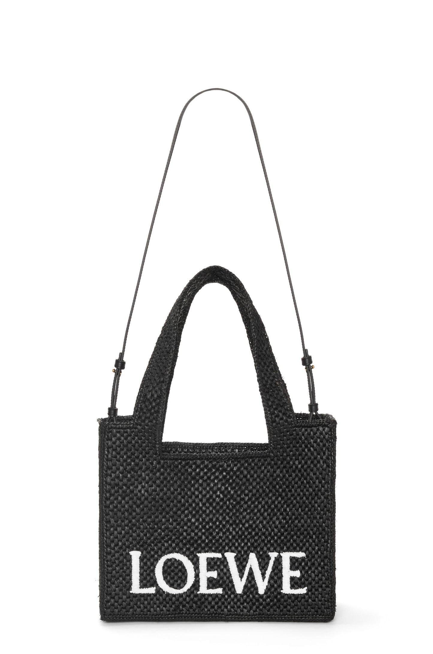 Medium LOEWE Font Tote in raffia