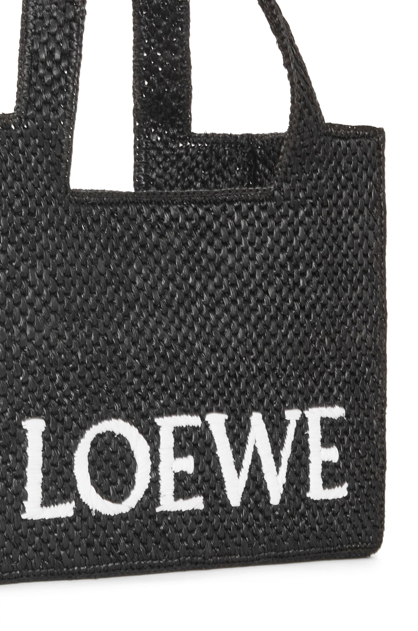 Medium LOEWE Font Tote in raffia