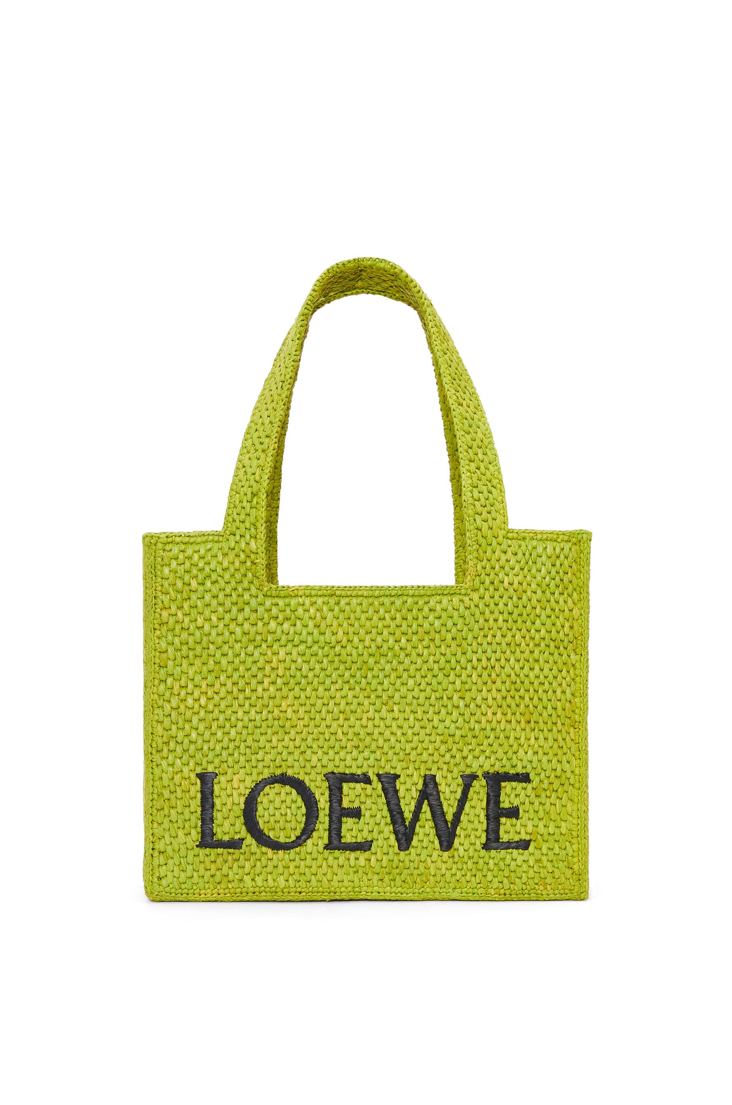 Medium LOEWE Font Tote in raffia