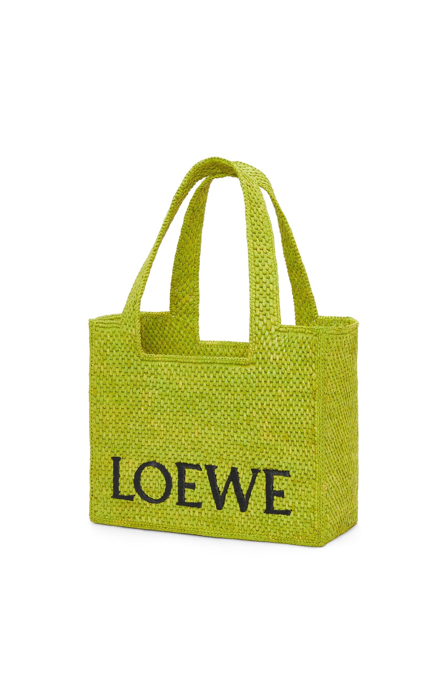 Medium LOEWE Font Tote in raffia