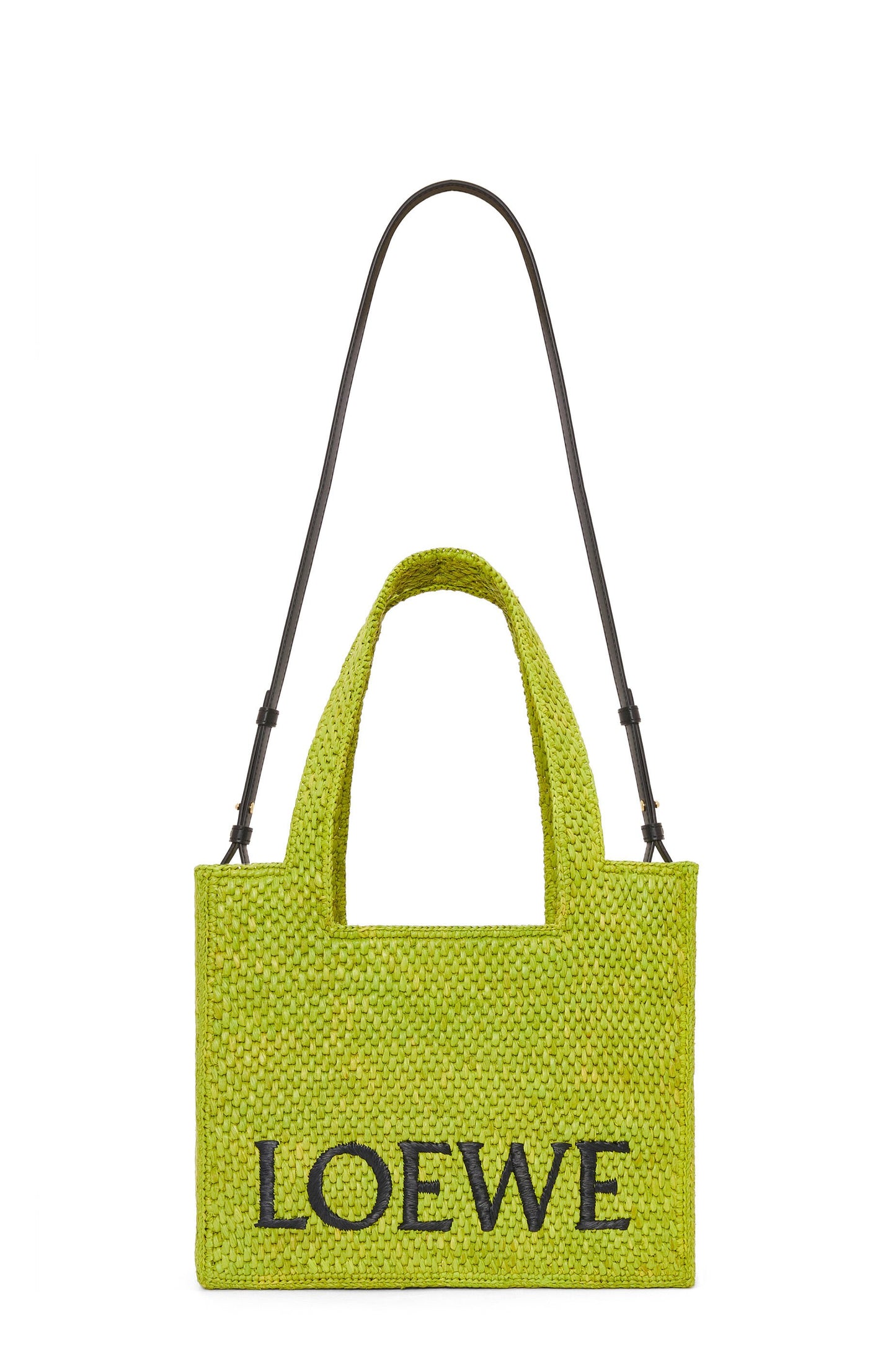 Medium LOEWE Font Tote in raffia