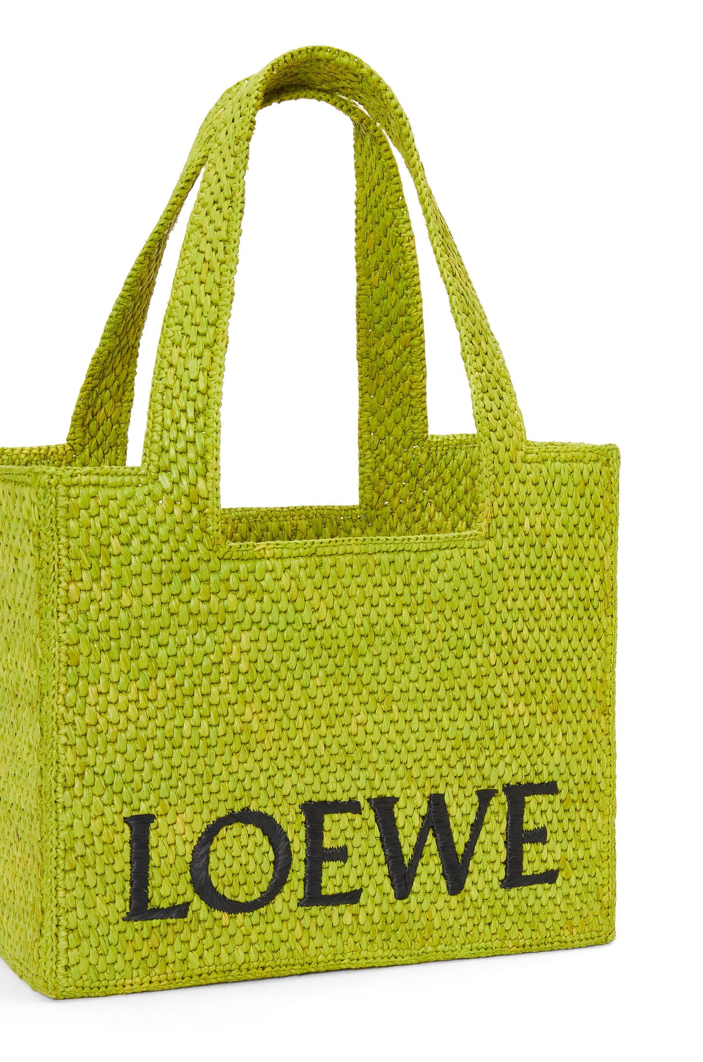 Medium LOEWE Font Tote in raffia