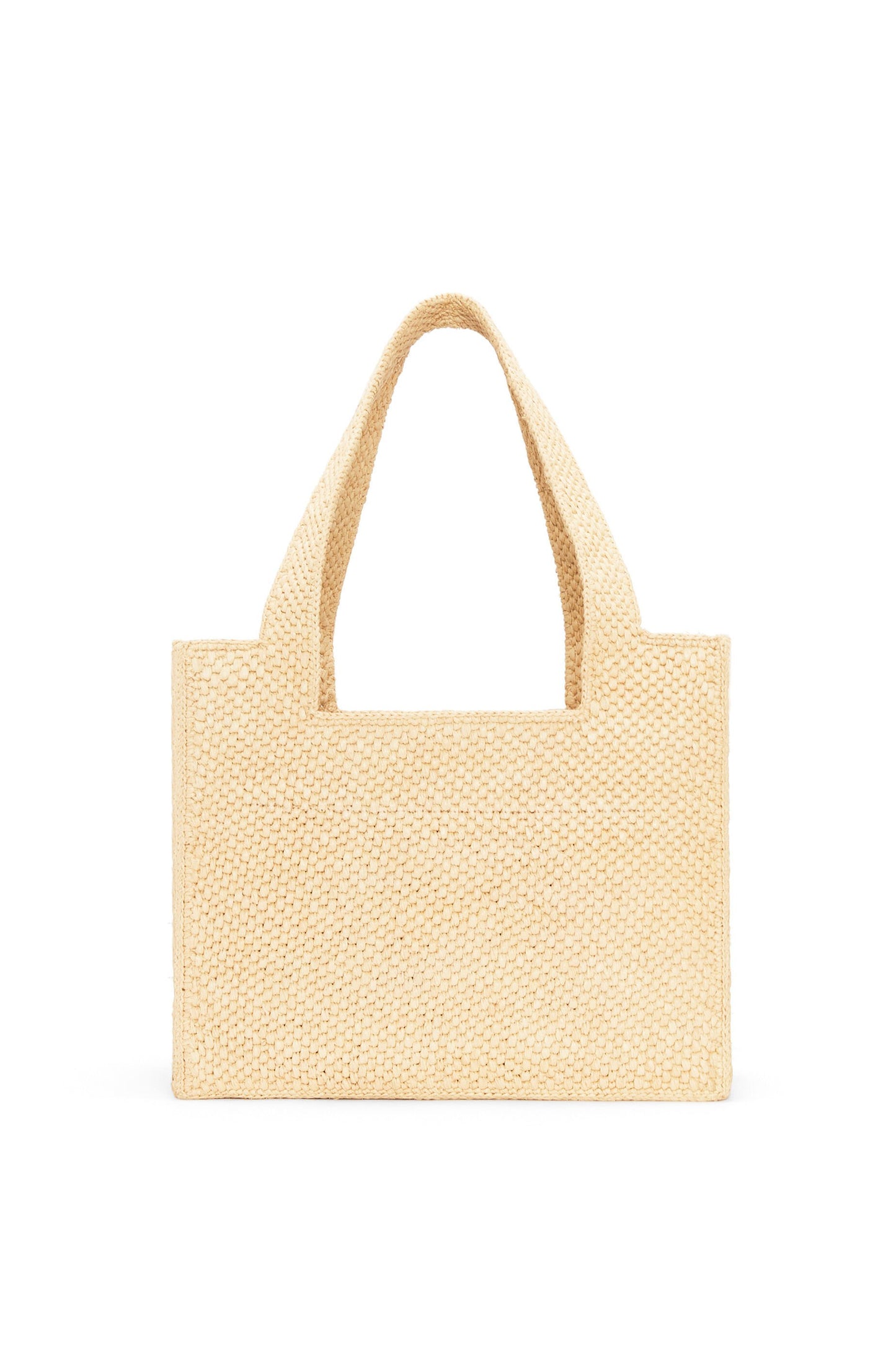 Medium LOEWE Font tote in raffia