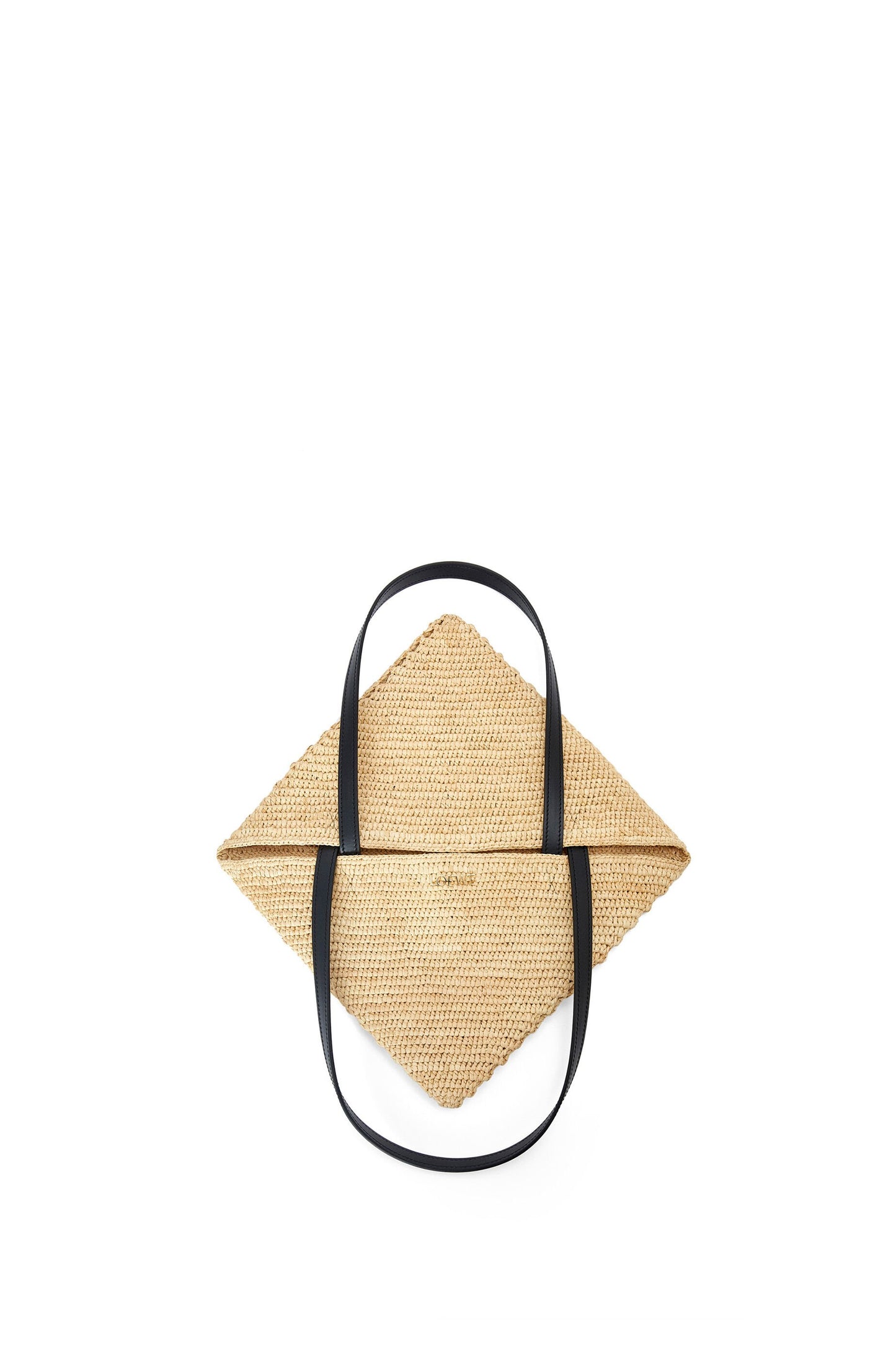 Puzzle Fold Tote in raffia