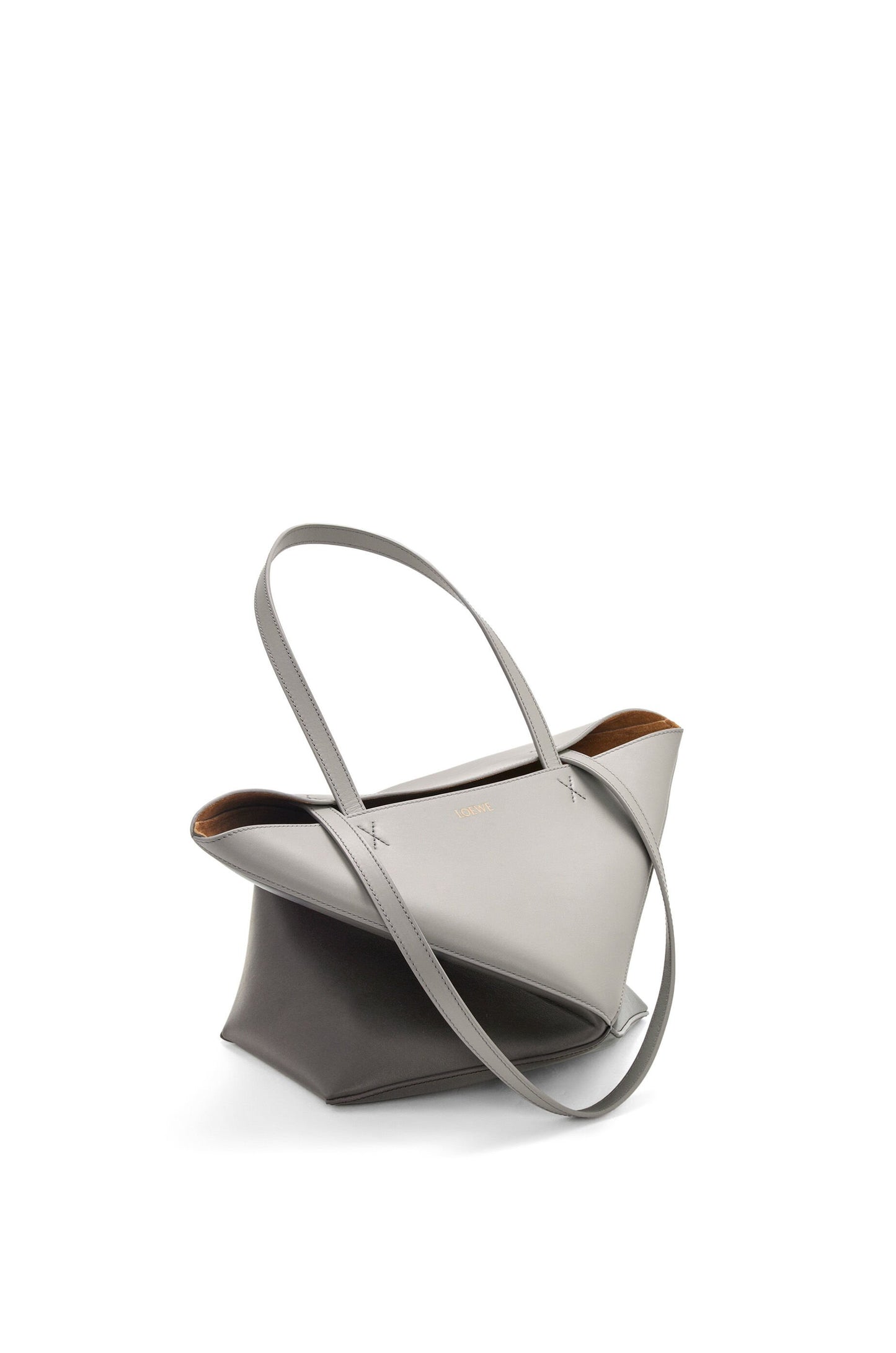 Puzzle Fold Tote in shiny calfskin