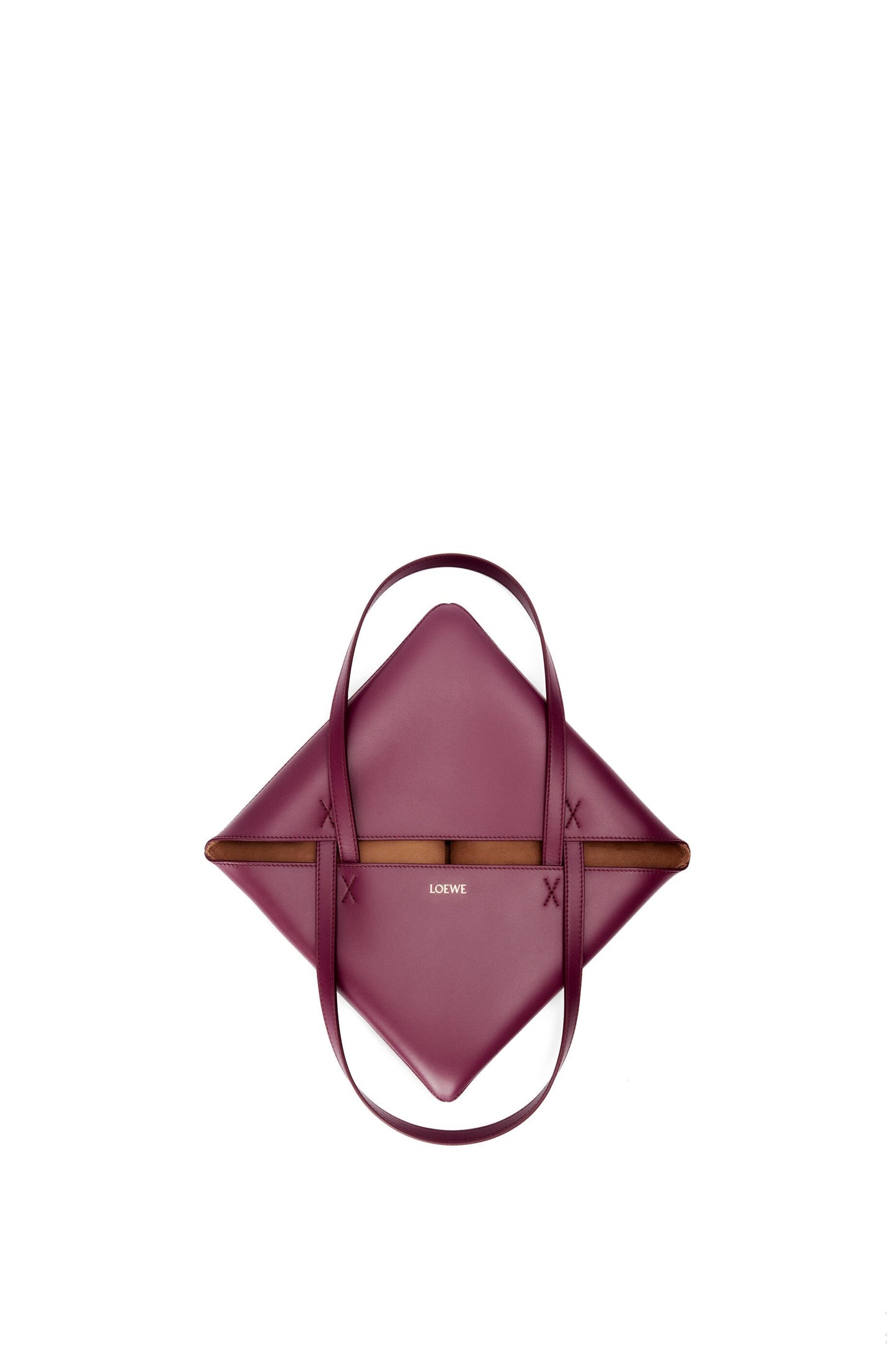 Puzzle Fold Tote in shiny calfskin