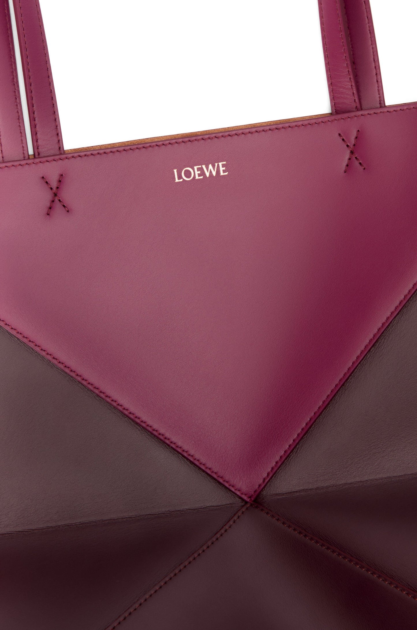 Puzzle Fold Tote in shiny calfskin