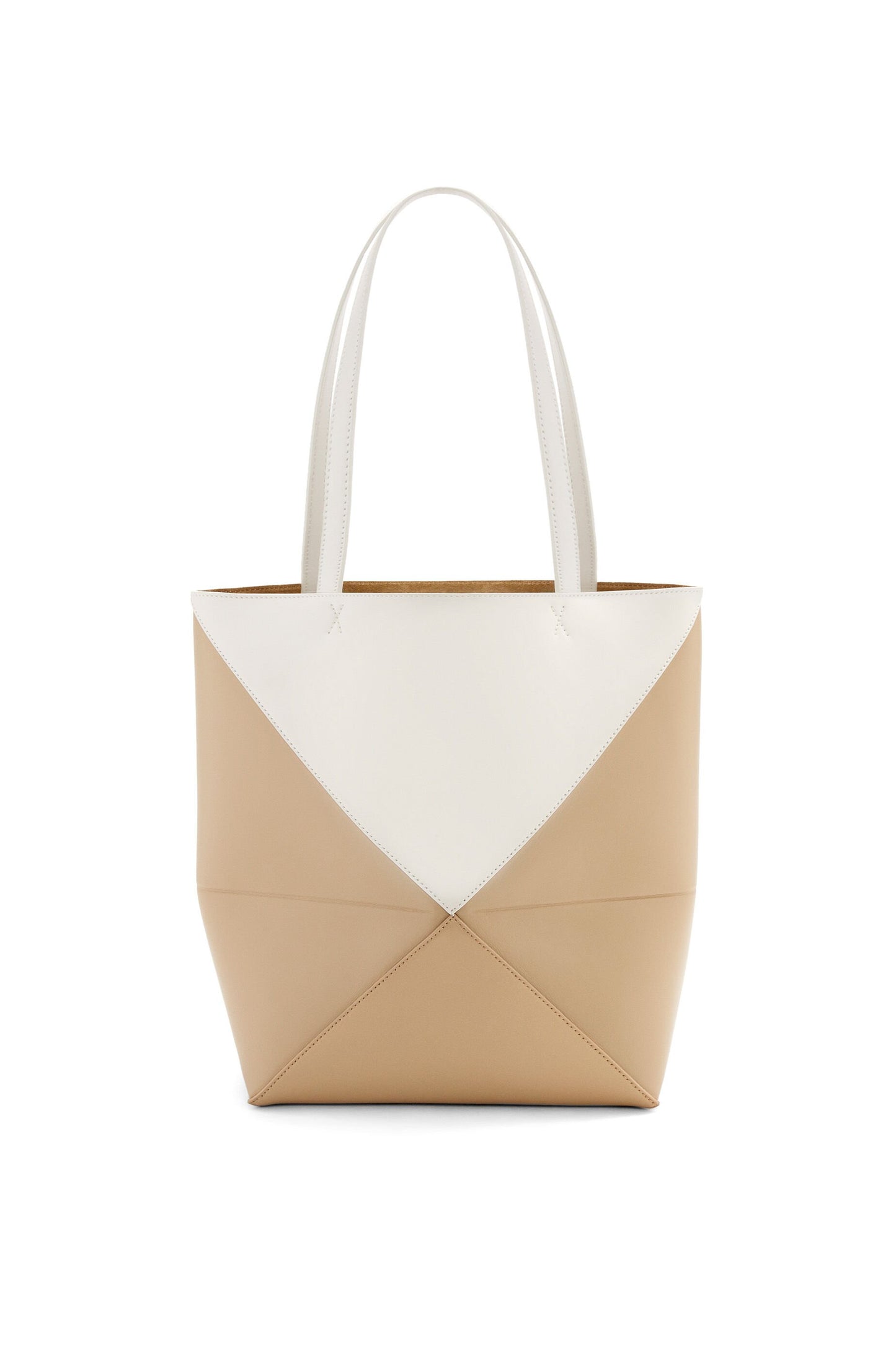 Puzzle Fold Tote in shiny calfskin