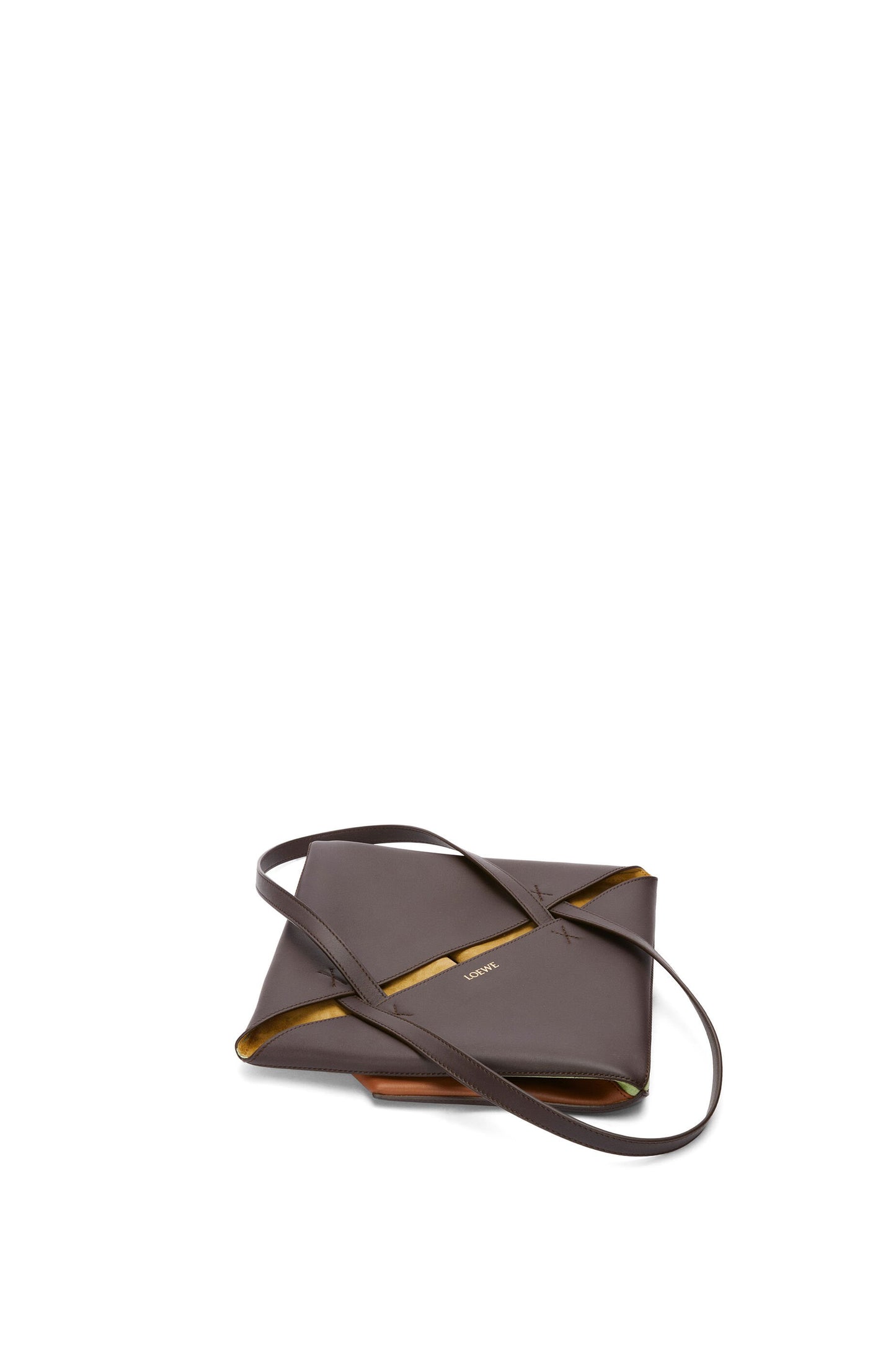 Medium Puzzle Fold tote in calfskin and suede