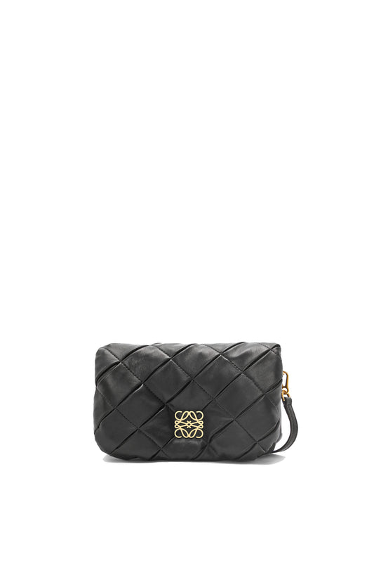 Mini Goya Puffer bag in pleated shiny nappa lambskin