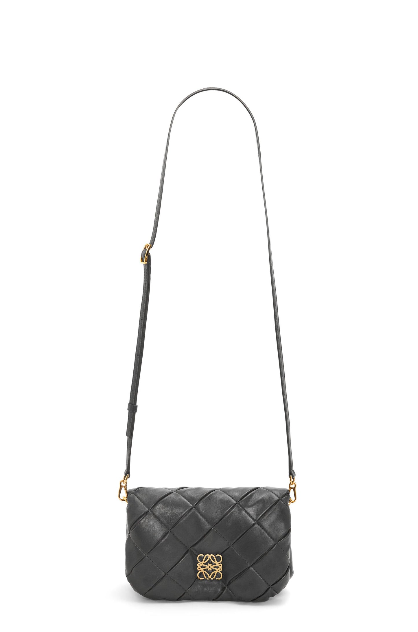 Mini Goya Puffer bag in pleated shiny nappa lambskin