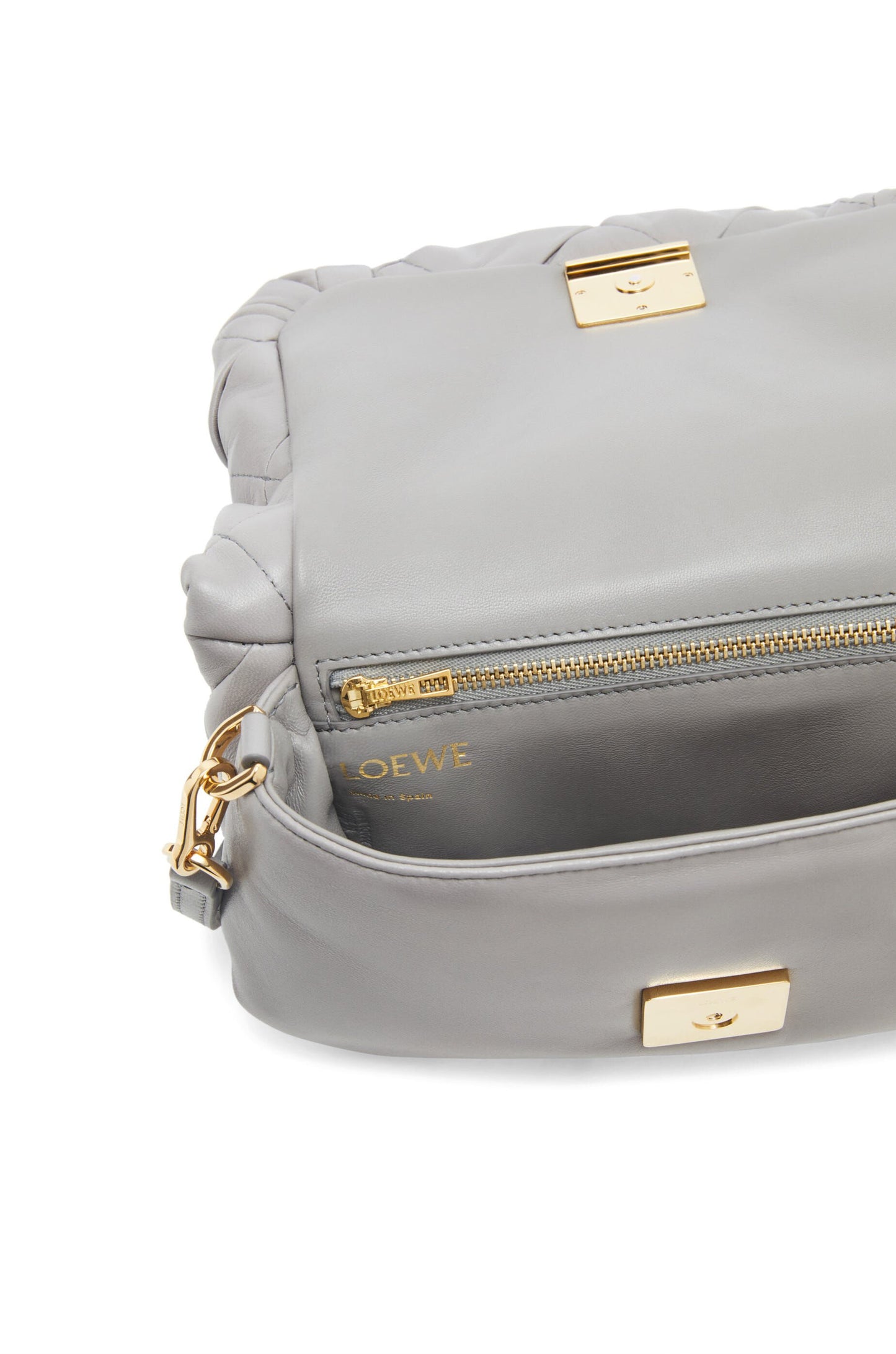 Mini Goya Puffer bag in pleated shiny nappa lambskin