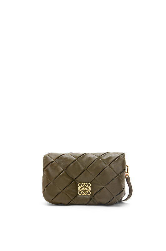 Mini Goya Puffer bag in pleated shiny nappa lambskin