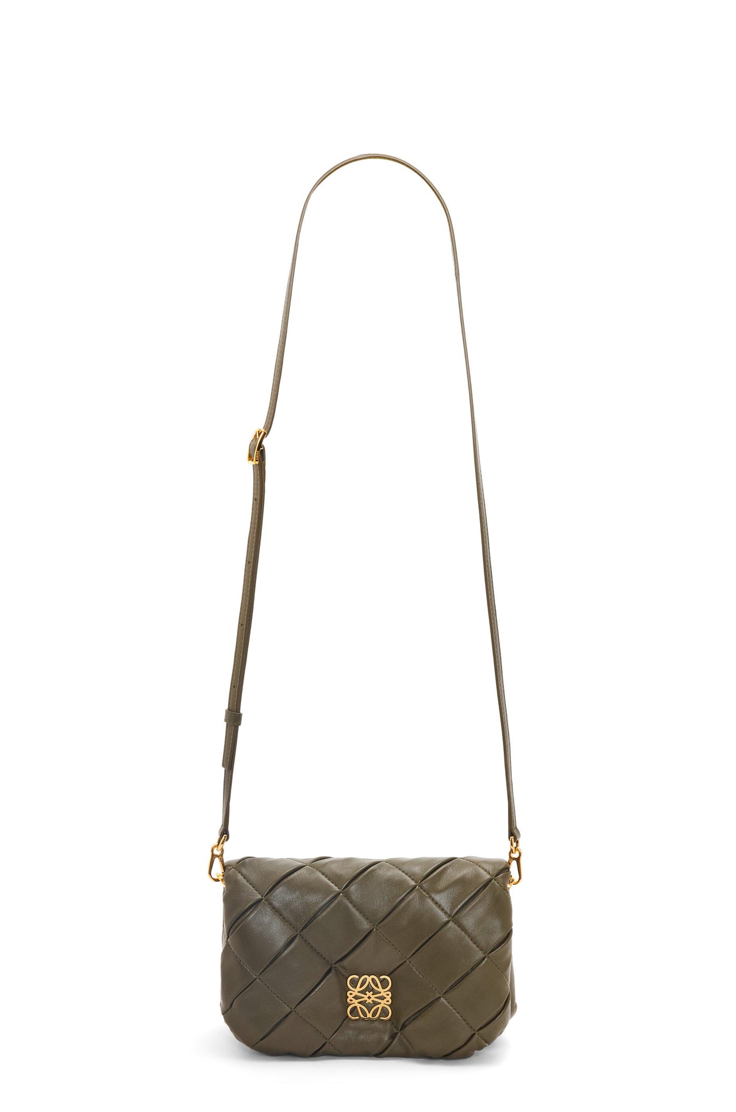 Mini Goya Puffer bag in pleated shiny nappa lambskin