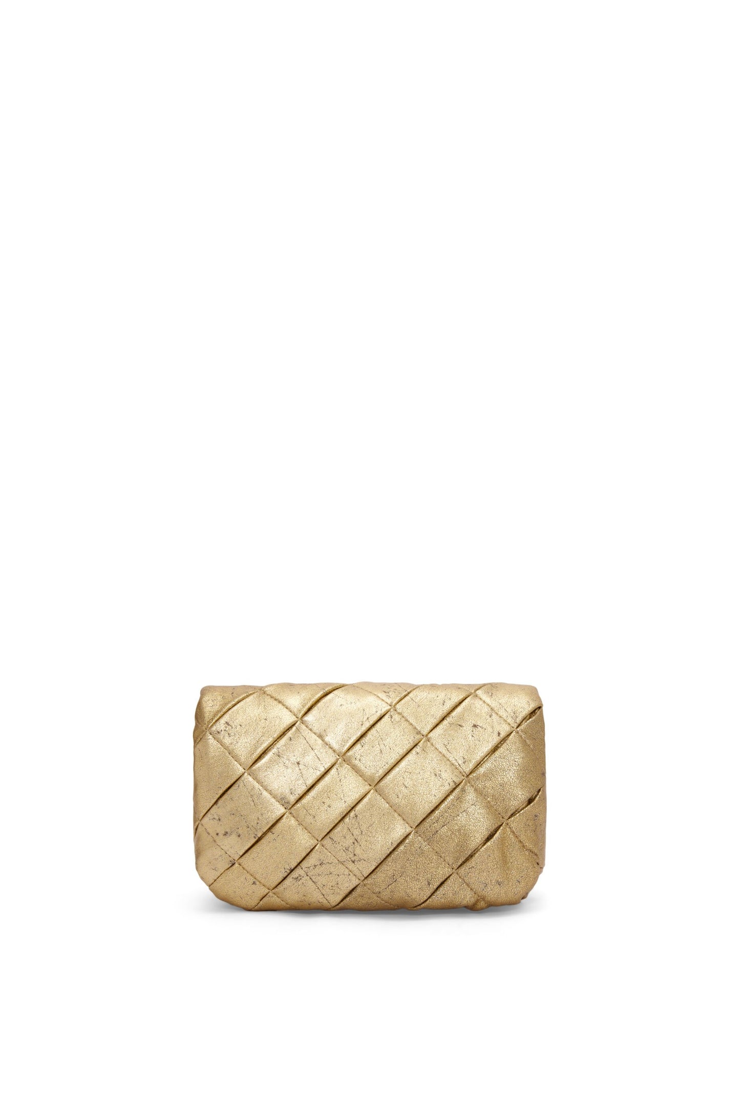 Mini Puffer Goya bag in pleated metallic leather