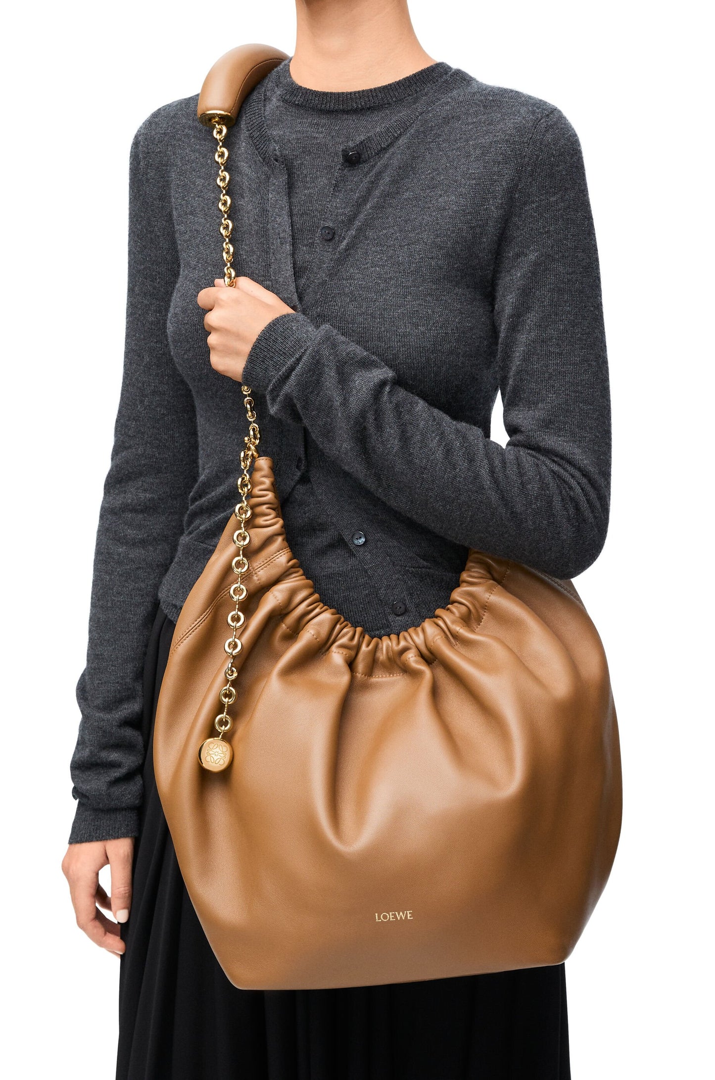 Medium Squeeze bag in mellow nappa lambskin