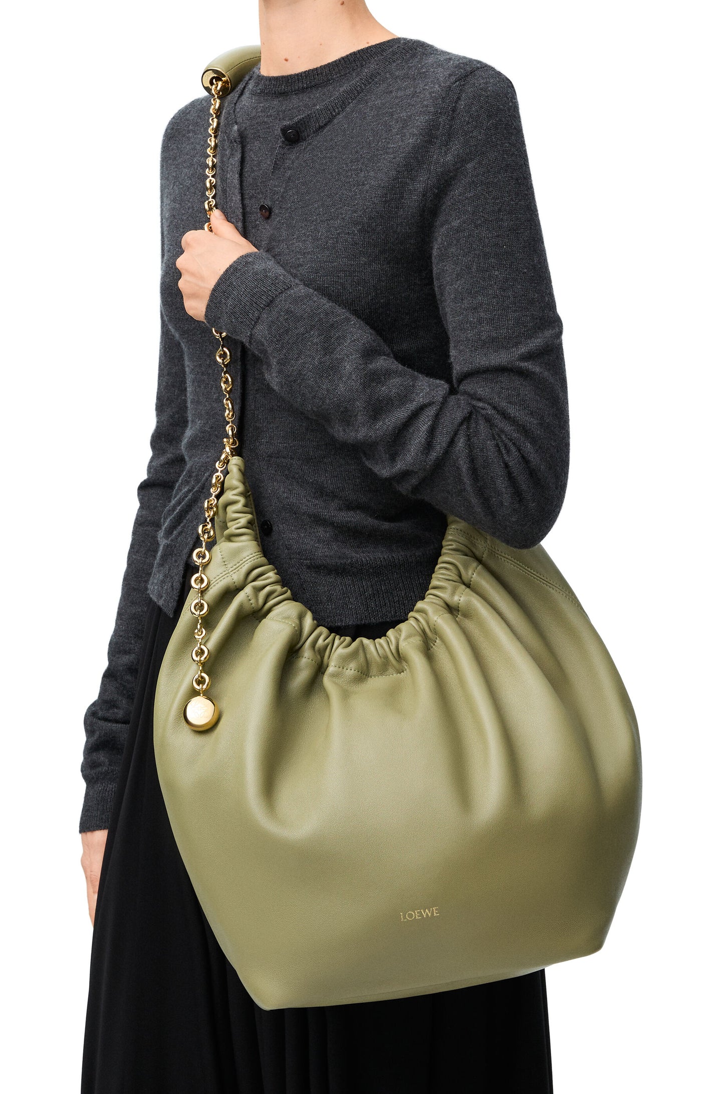 Medium Squeeze bag in mellow nappa lambskin