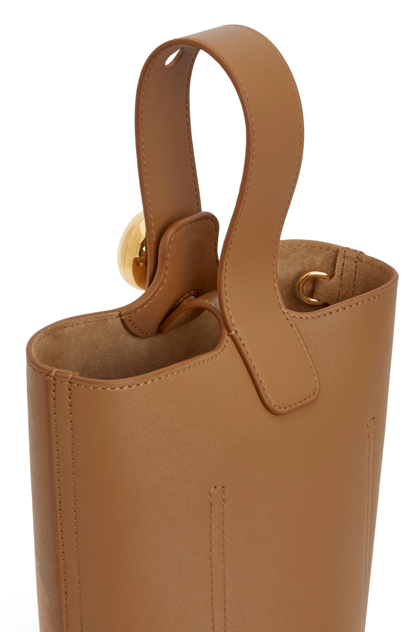 Mini Pebble bucket in mellow calfskin