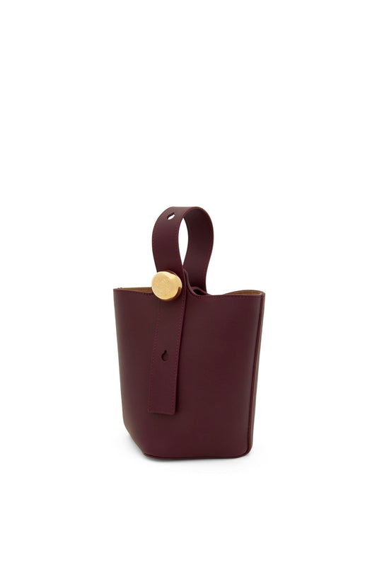 Mini Pebble bucket in mellow calfskin