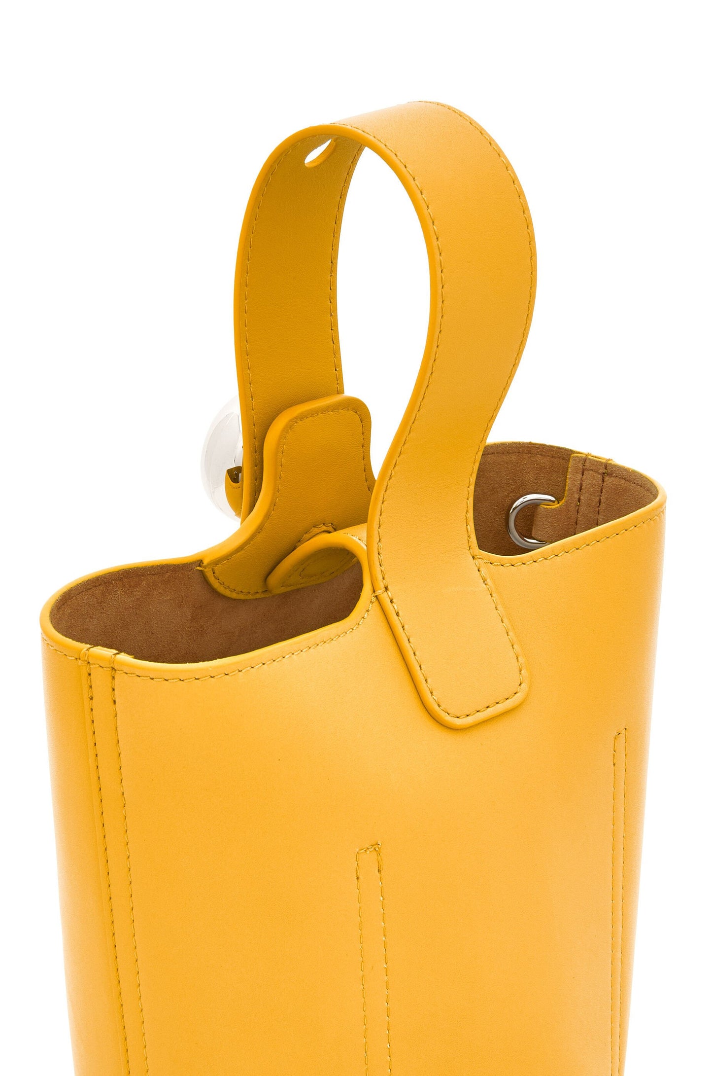 Mini Pebble bucket in mellow calfskin