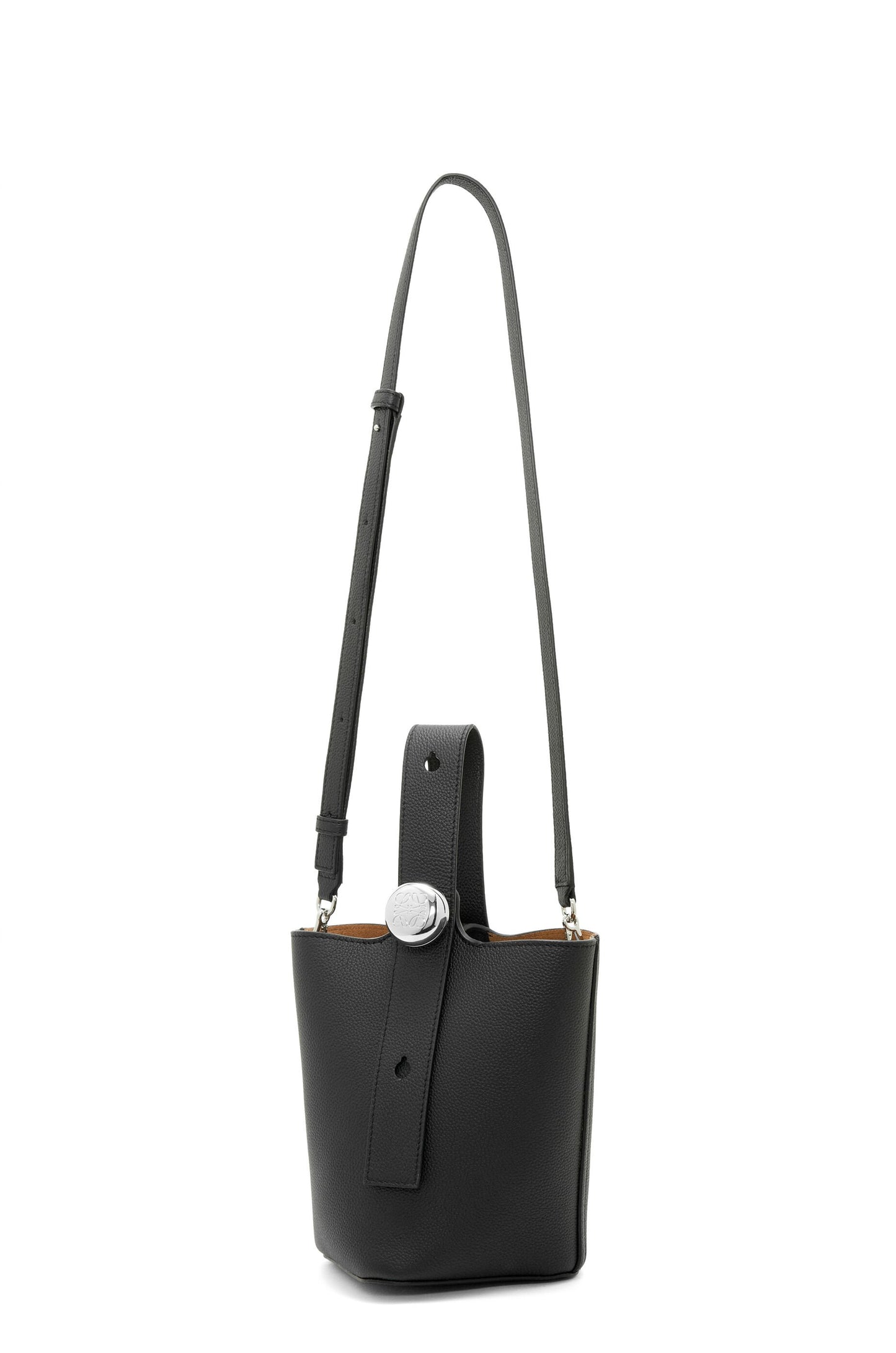 Mini Pebble Bucket bag in soft grained calfskin