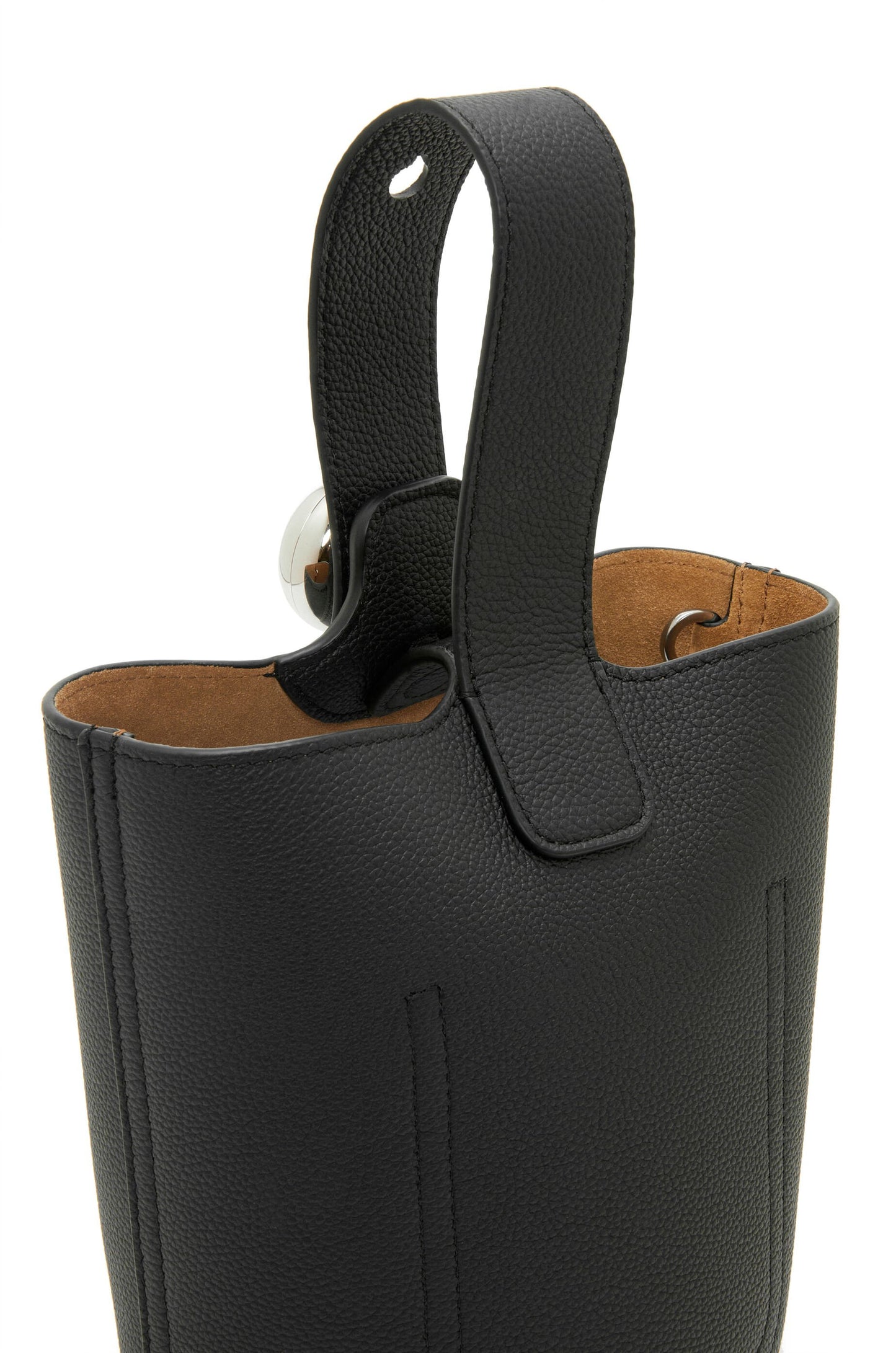 Mini Pebble Bucket bag in soft grained calfskin