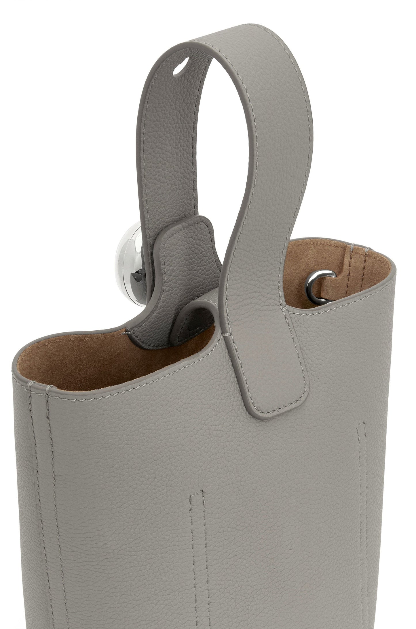 Mini Pebble Bucket bag in soft grained calfskin