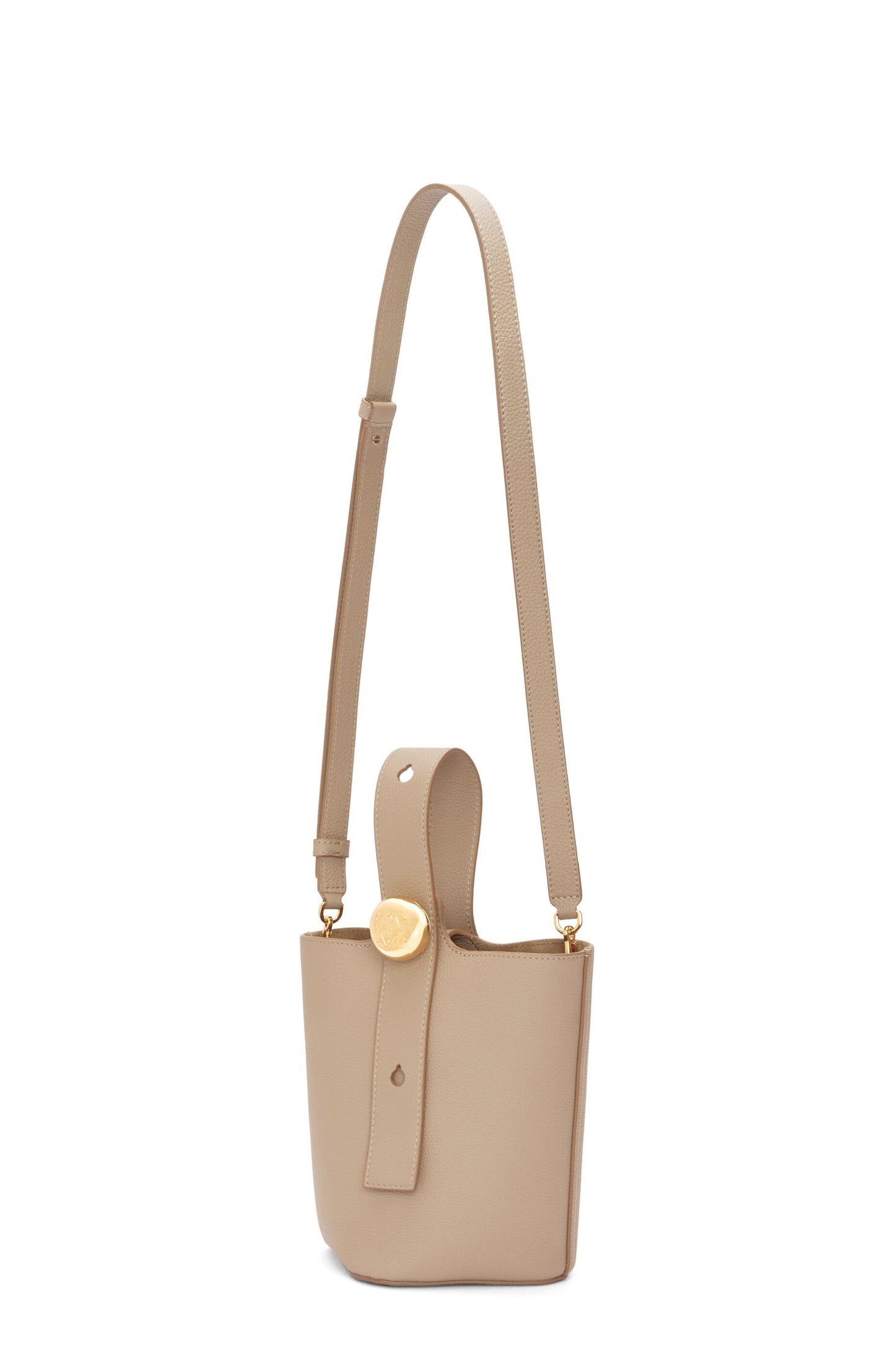 Mini Pebble Bucket bag in soft grained calfskin