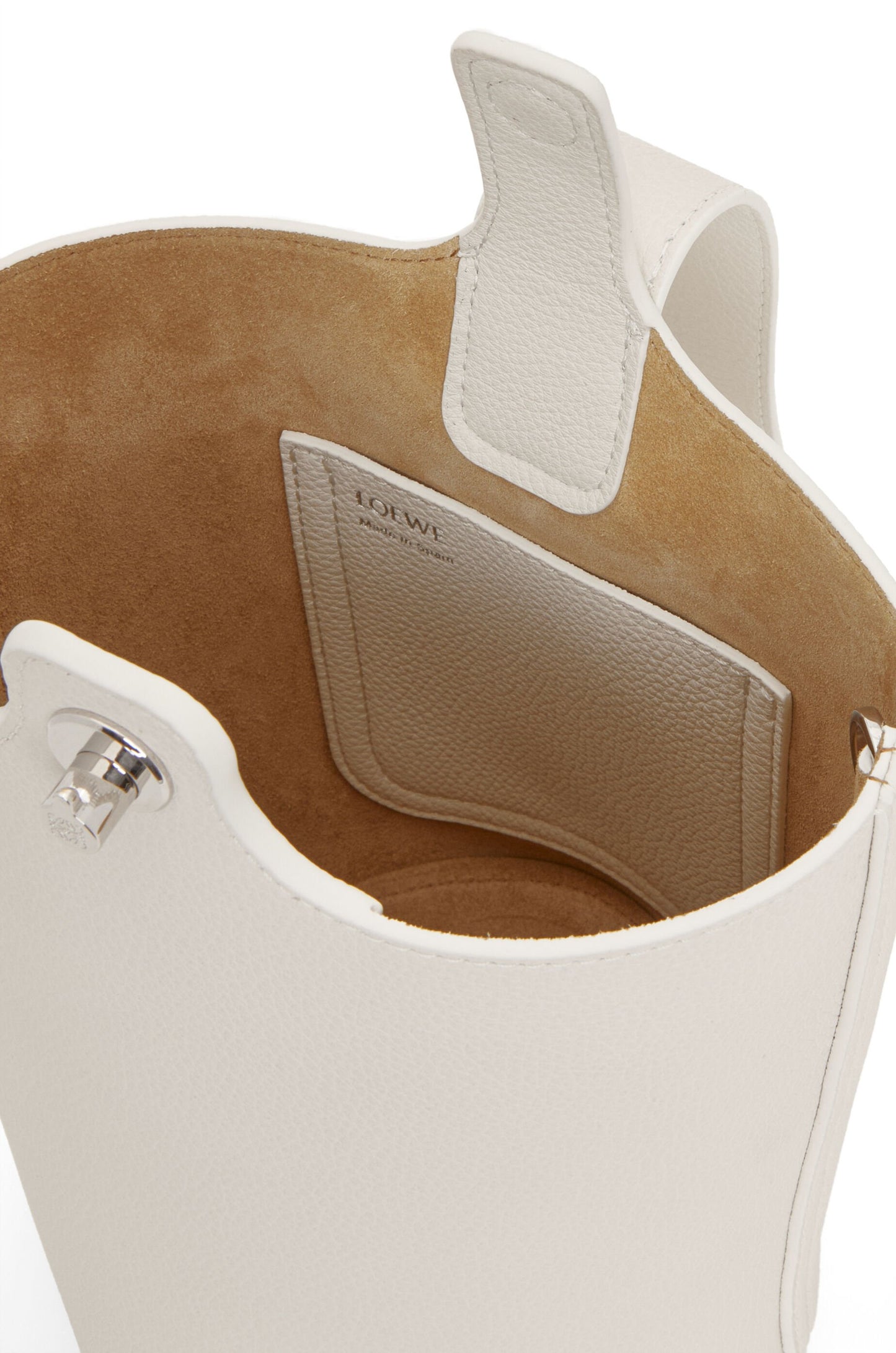 Mini Pebble Bucket bag in soft grained calfskin