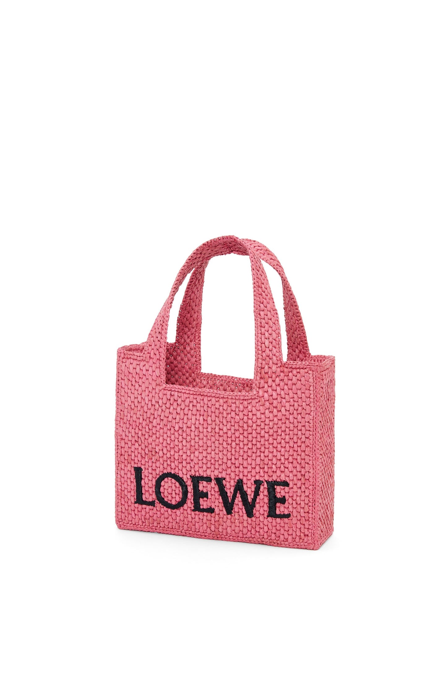 Mini LOEWE Font Tote in raffia