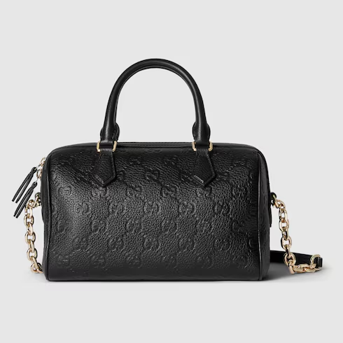 GG Emblem small top handle bag