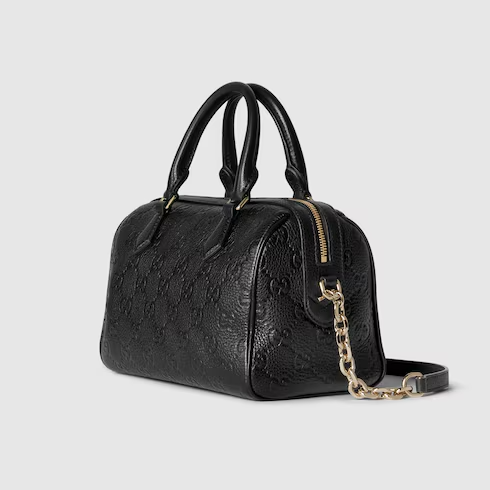 GG Emblem small top handle bag