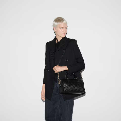 GG Emblem small top handle bag