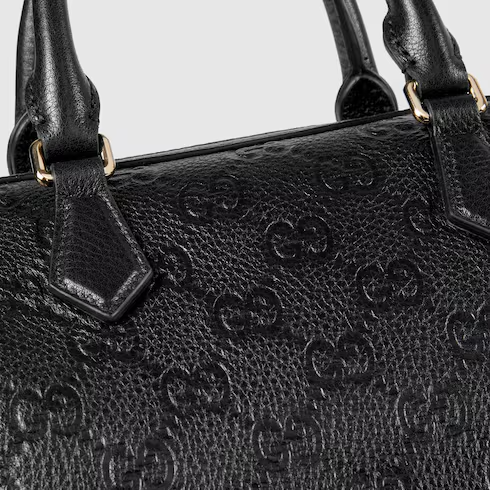 GG Emblem small top handle bag