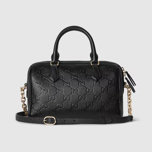 GG Emblem small top handle bag