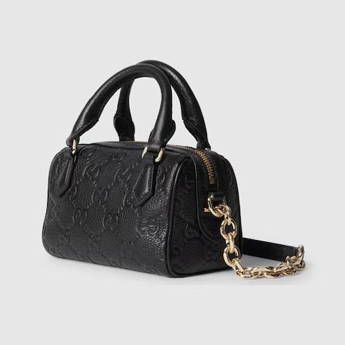 GG Emblem super mini top handle bag