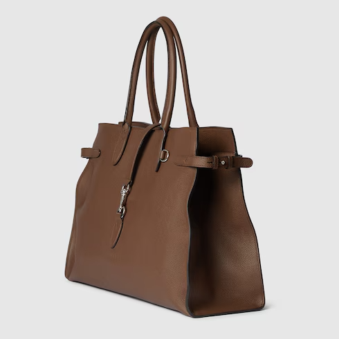 Large tote bag with hook closure