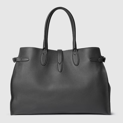 Large tote bag with hook closure