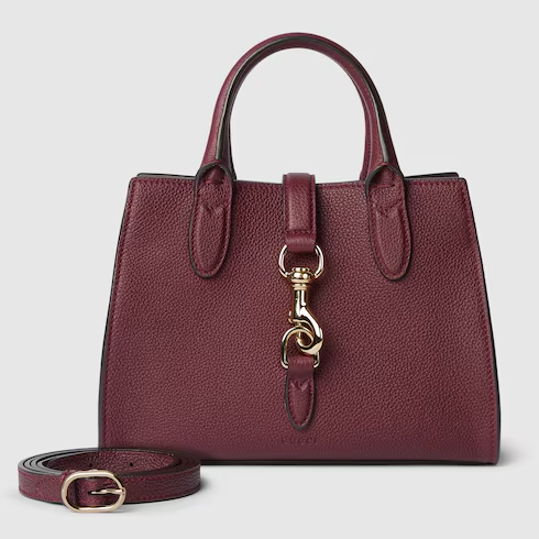Small tote bag with hook closure