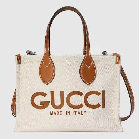 Small tote bag with Gucci print