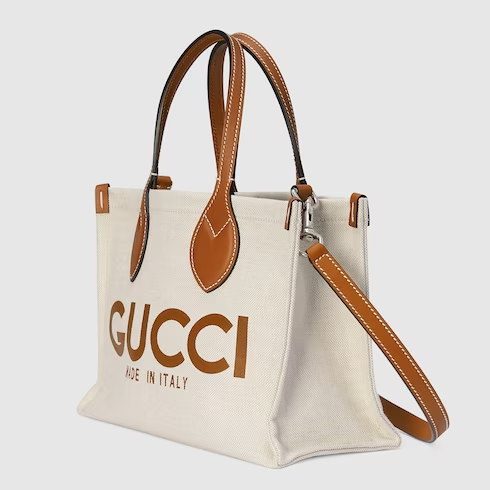 Small tote bag with Gucci print