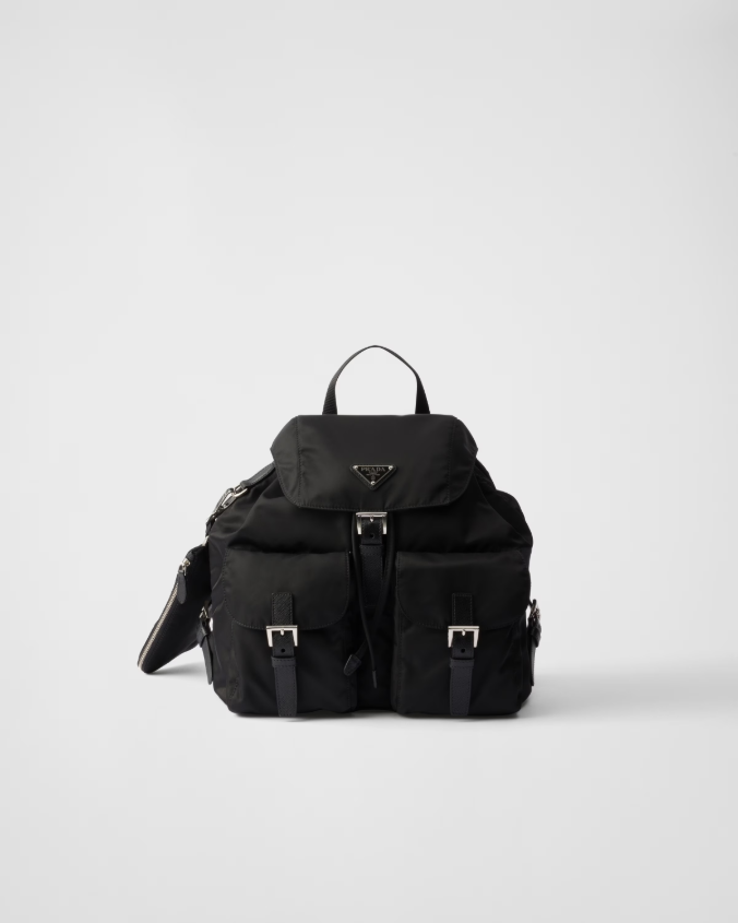 Re-nylon medium backpack with pouch