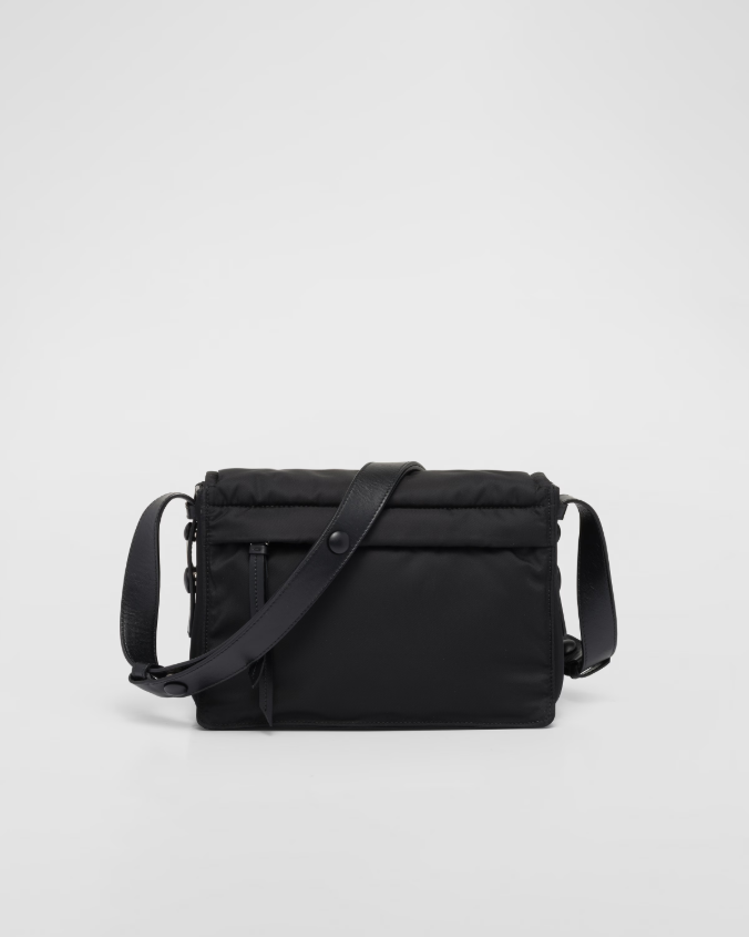 Small padded re-nylon shoulder bag