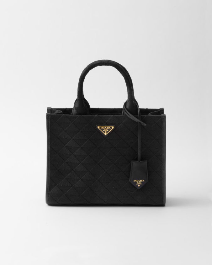 Prada symbole medium embroidered fabric bag