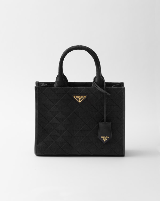 Prada symbole medium embroidered fabric bag