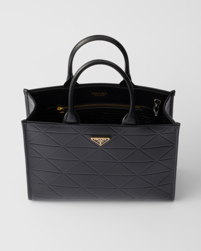 Medium prada symbole leather bag