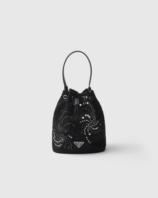 Re-nylon embroidered mini-bag