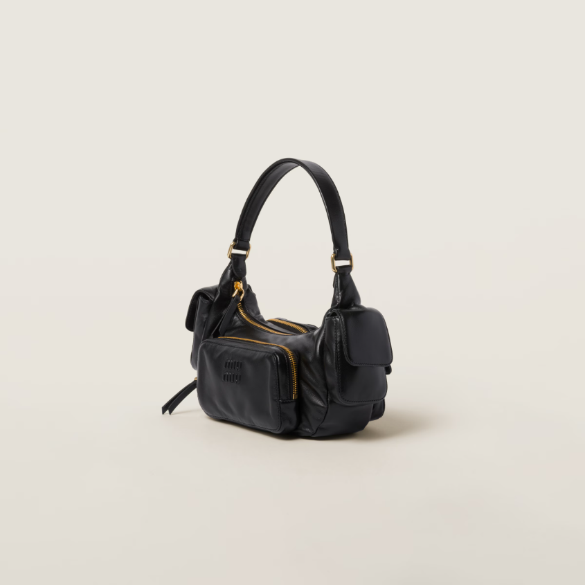 Nappa leather pocket bag